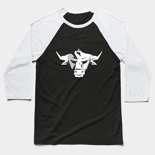 Strong Bull Baseball T-Shirt by Hammykk